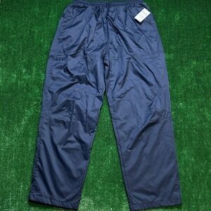 Vintage 90s Reebok Open Bottom Hem Nylon Windbreaker Track Pants Taiwan‎ Navy XL